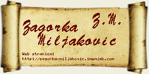 Zagorka Miljaković vizit kartica